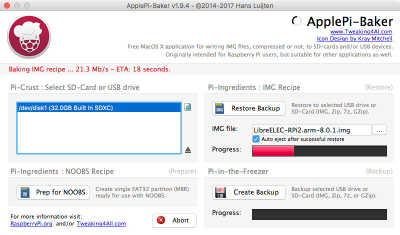 Oben rechts im Bild wird die Übertragungsgeschwindigkeit und die geschätzte Fertigstellungsdauer eingeblendet.